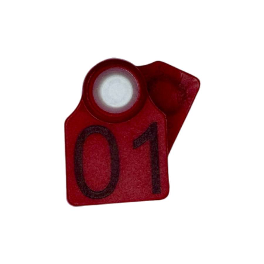 Kırmızı Renk Küçükbaş (Koyun - Keçi) Hayvan Kulak Küpesi