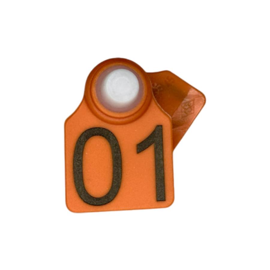 Turuncu Renk Küçükbaş (Koyun - Keçi) Hayvan Kulak Küpesi